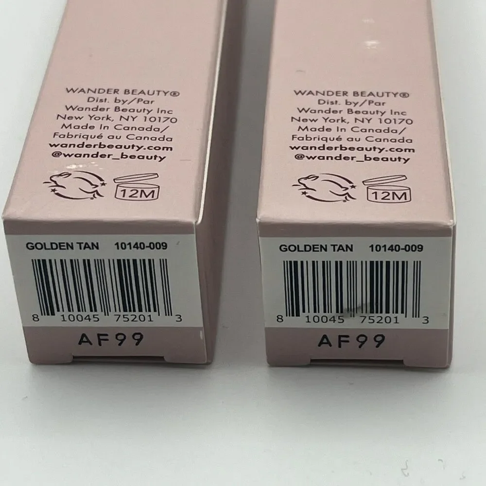 x2 Wander Beauty Dualist Matte Illuminating Concealer Golden Tan 0.14 fl oz NEW